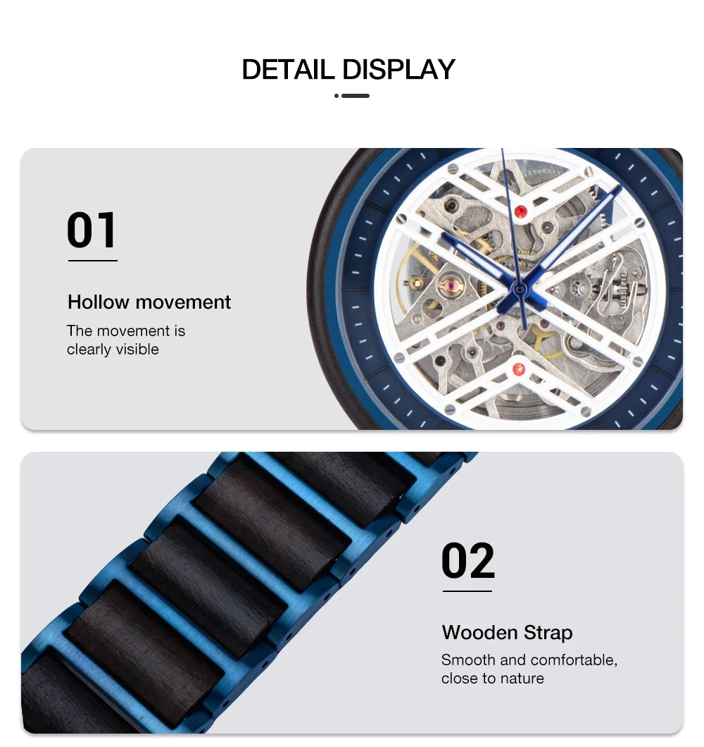 BUCK WATCHES X Series Men's Automatic Watches Original Luxury Self-wind Mechanical Watch