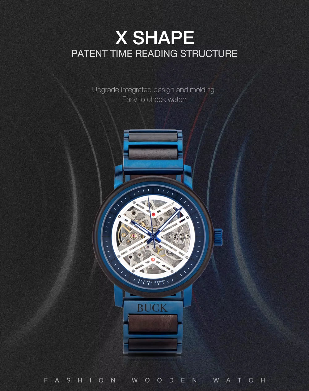 BUCK WATCHES X Series Men's Automatic Watches Original Luxury Self-wind Mechanical Watch