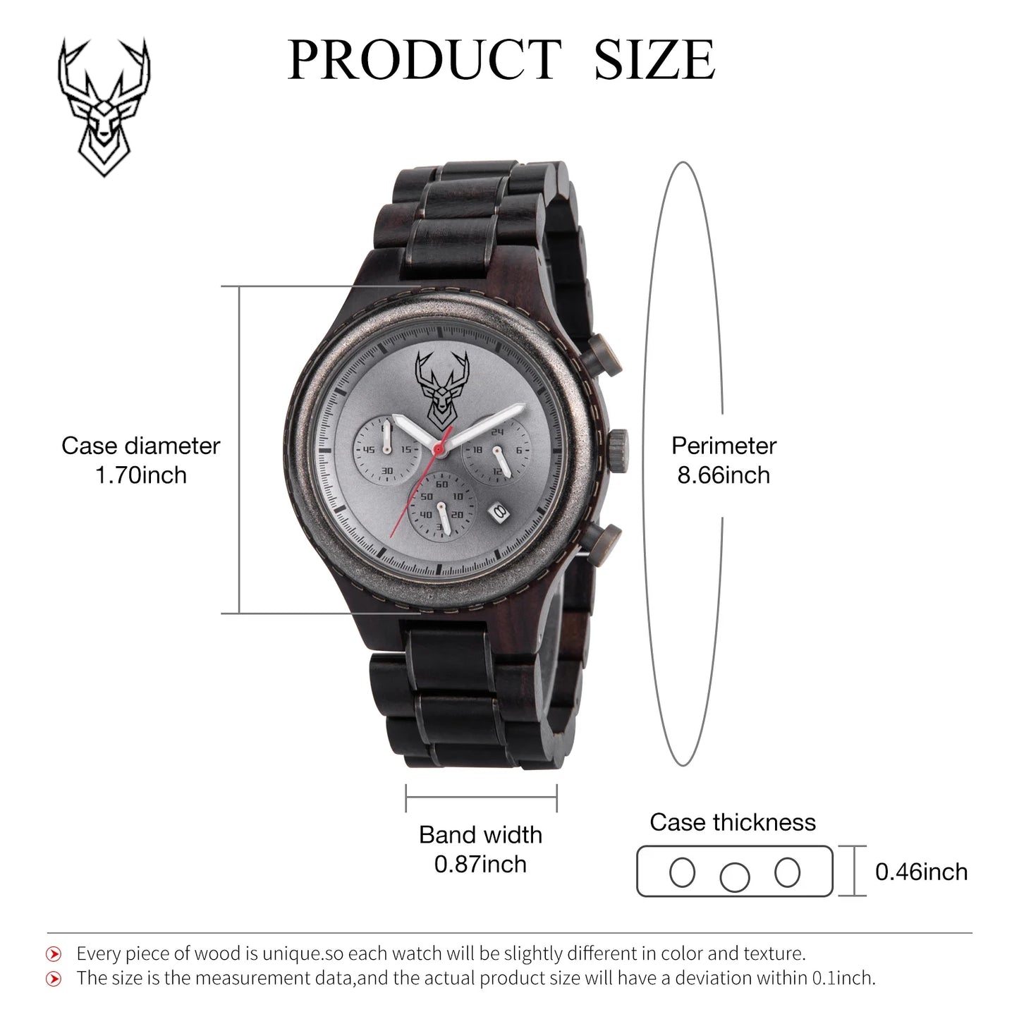 BUCK Luxury Mens Watches Fashion Men Wooden Quartz Wrist Watch for Man Business Casual Multifunctional Chronograph