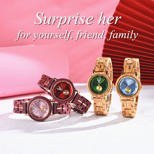 Women's Watch BUCK Luxury Wooden Watches for Women