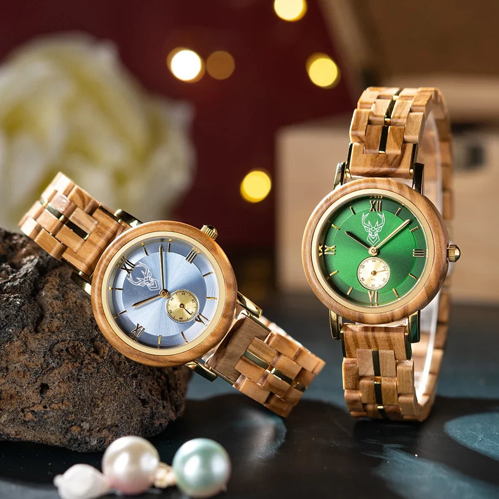 Women's Watch BUCK Luxury Wooden Watches for Women