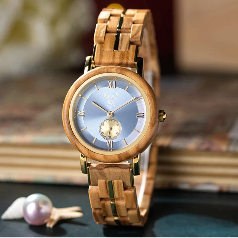 Women's Watch BUCK Luxury Wooden Watches for Women