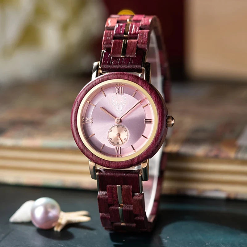 Women's Watch BUCK Luxury Wooden Watches for Women