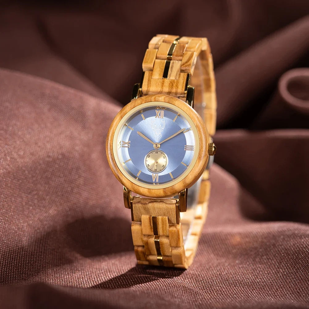 Women's Watch BUCK Luxury Wooden Watches for Women