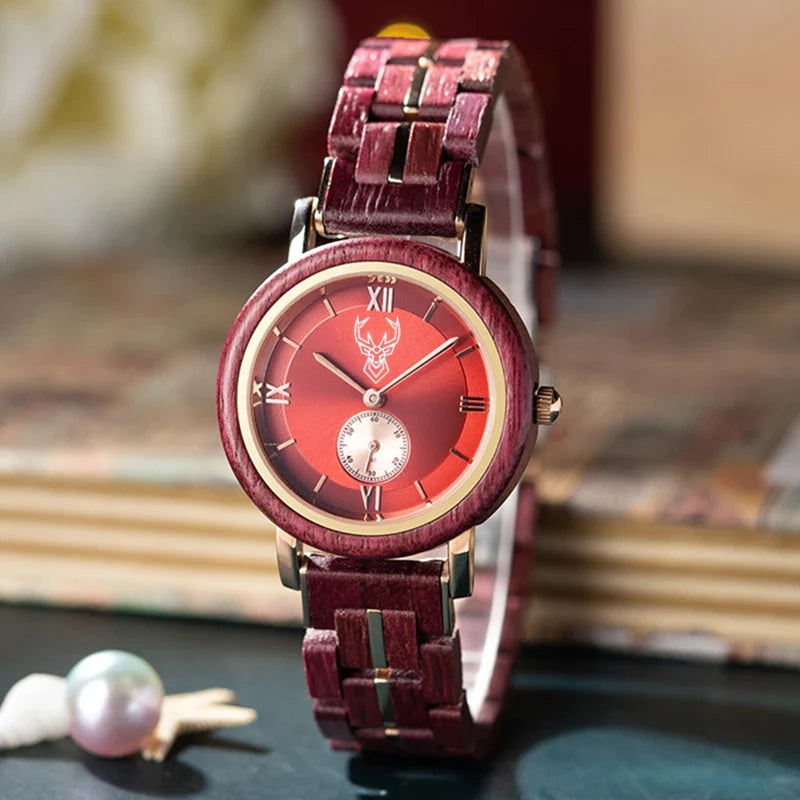 Women's Watch BUCK Luxury Wooden Watches for Women