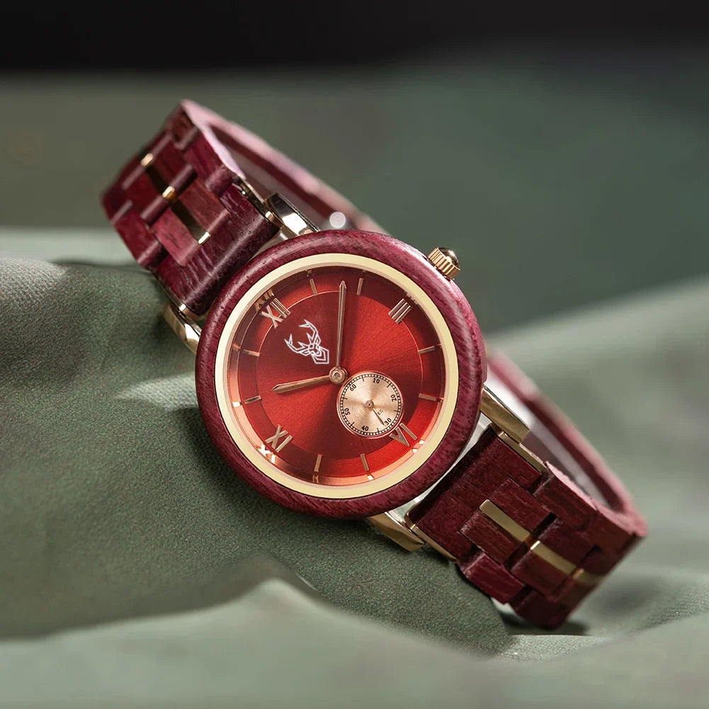 Women's Watch BUCK Luxury Wooden Watches for Women
