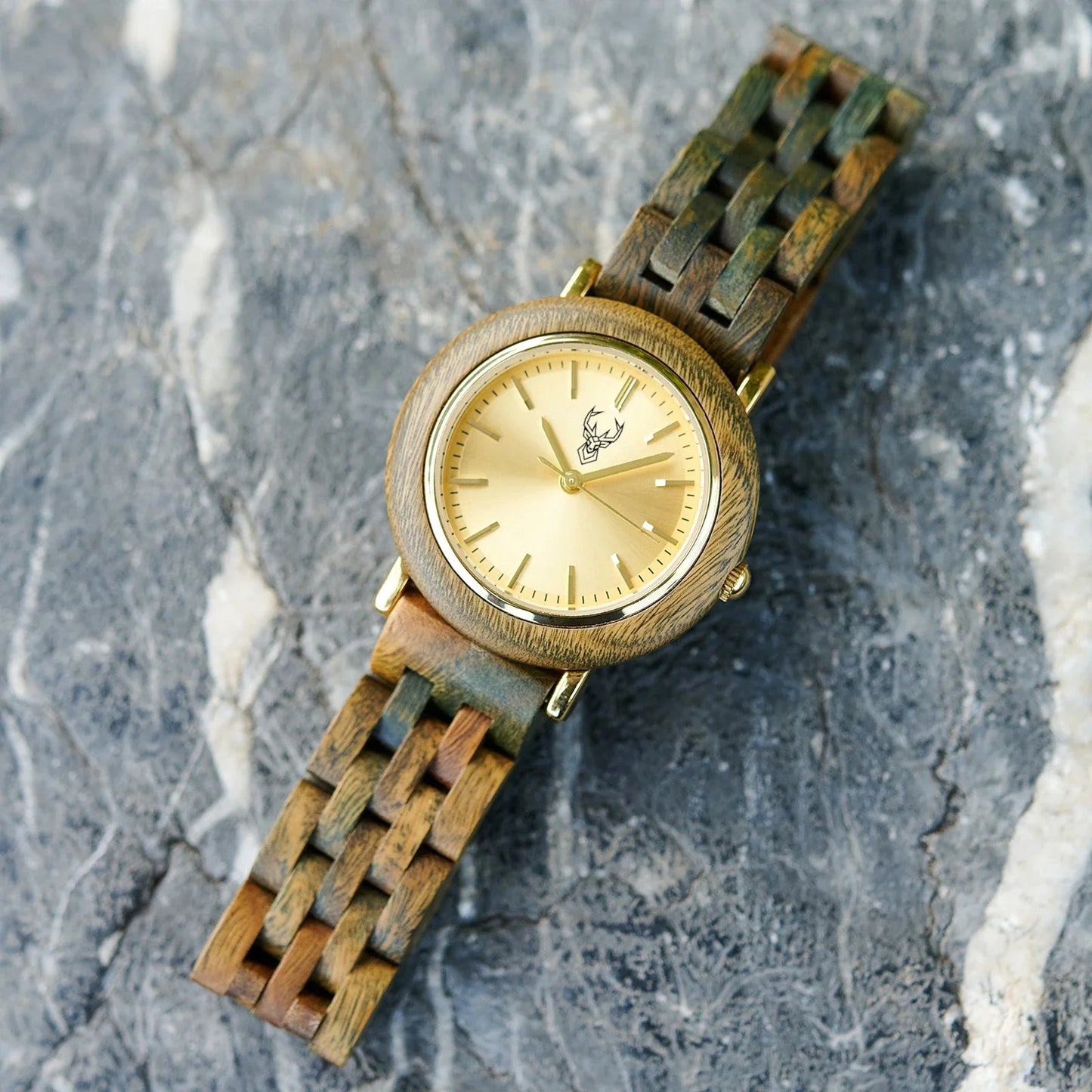 BUCK Women's Wooden Watch 2025 New Elegant Quartz Wristwatch for Ladies and Girl Natural Wood Timepiece Gift for Girlfriend