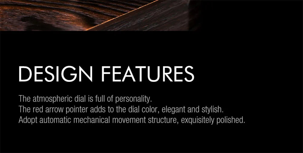 BUCK WATCHES Auto Mechanical Watches Men Women Wood Watch Luminous Hand Business Chronograph Timepiece In Gift Box erkek kol saati