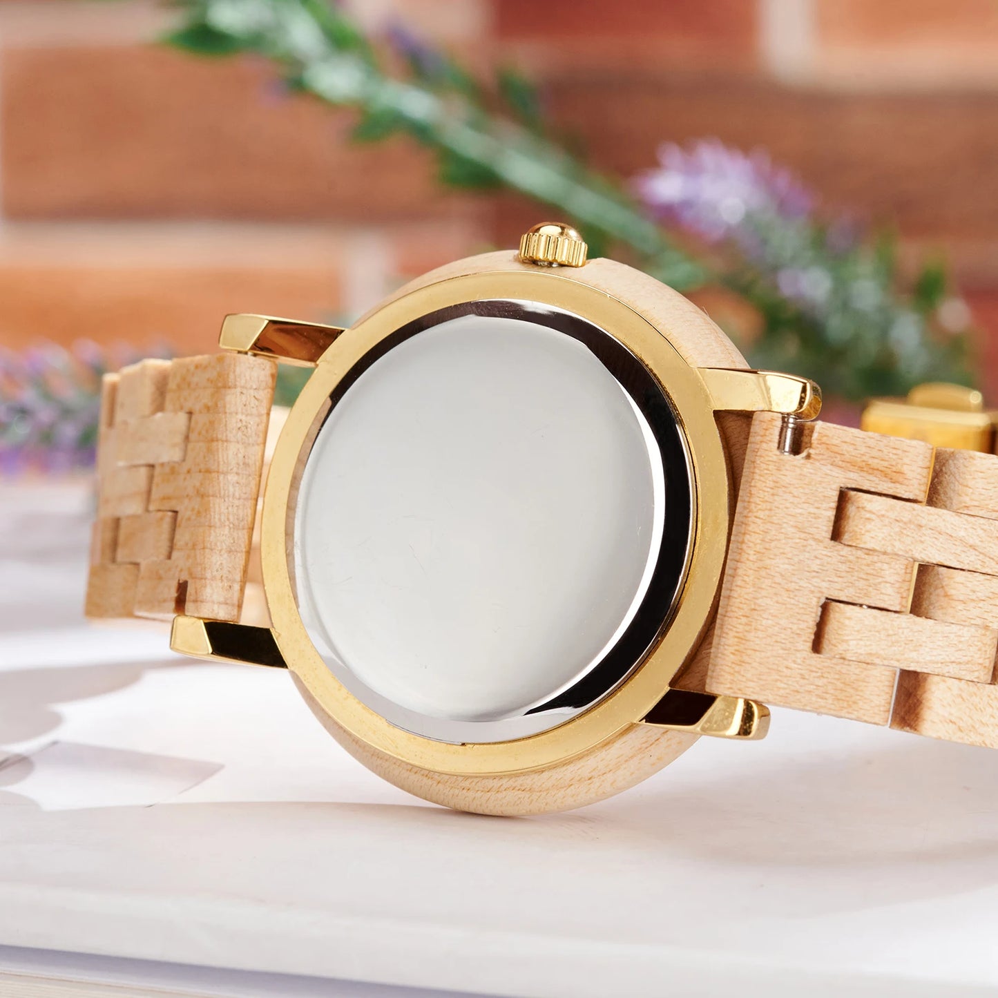 BUCK Women's Wooden Watch 2025 New Elegant Quartz Wristwatch for Ladies and Girl Natural Wood Timepiece Gift for Girlfriend