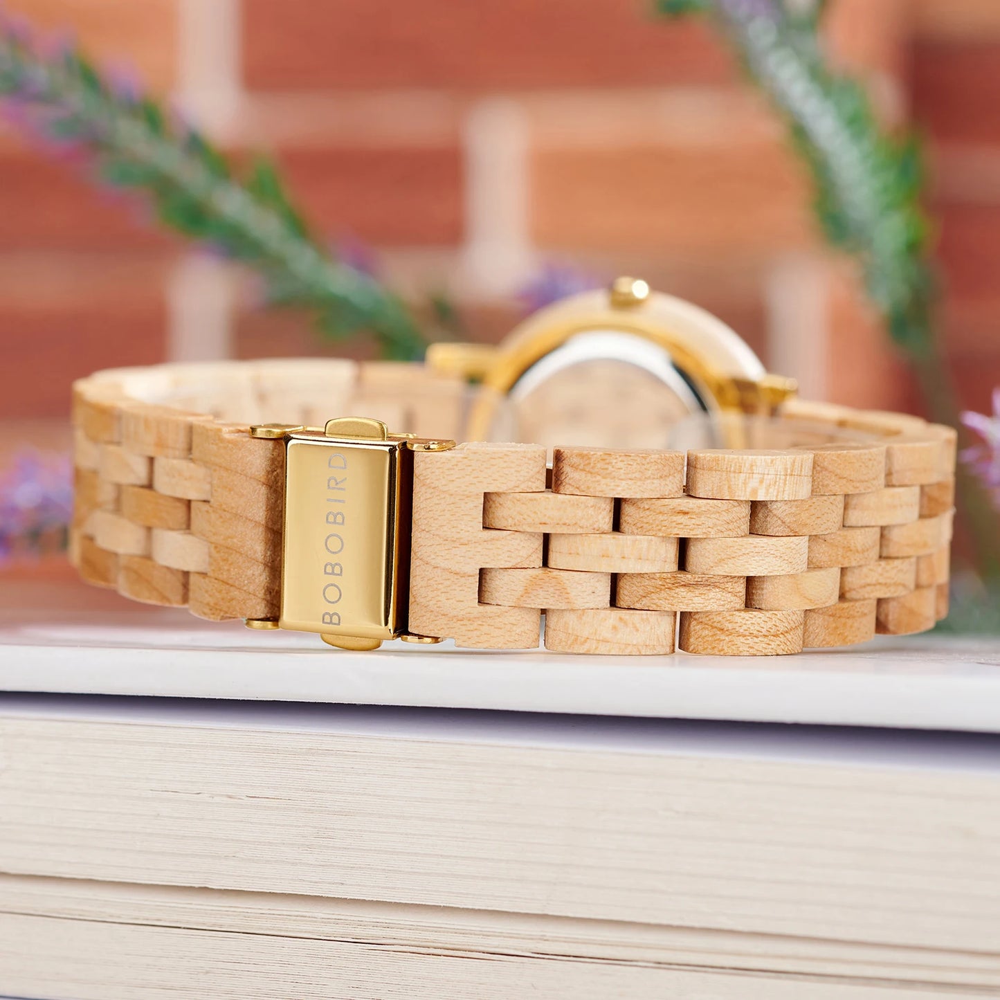 BUCK Women's Wooden Watch 2025 New Elegant Quartz Wristwatch for Ladies and Girl Natural Wood Timepiece Gift for Girlfriend
