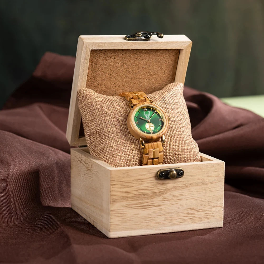 Women's Watch BUCK Luxury Wooden Watches for Women