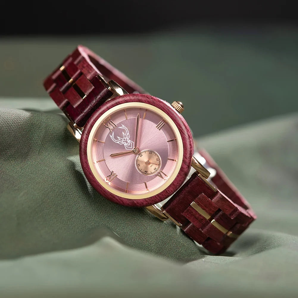 Women's Watch BUCK Luxury Wooden Watches for Women