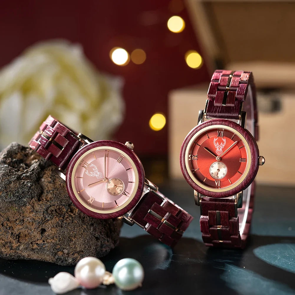 Women's Watch BUCK Luxury Wooden Watches for Women