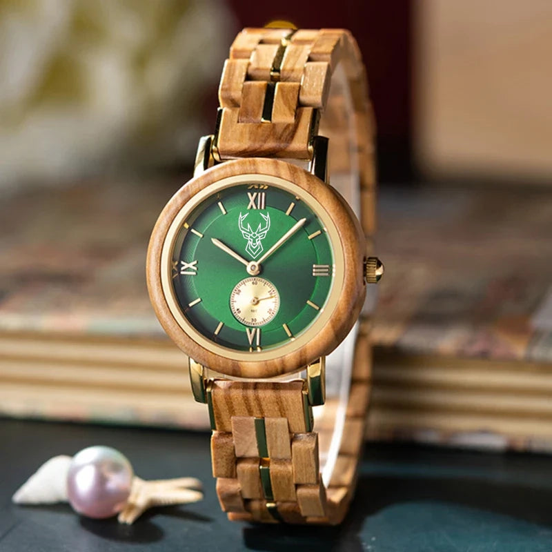 Women's Watch BUCK Luxury Wooden Watches for Women