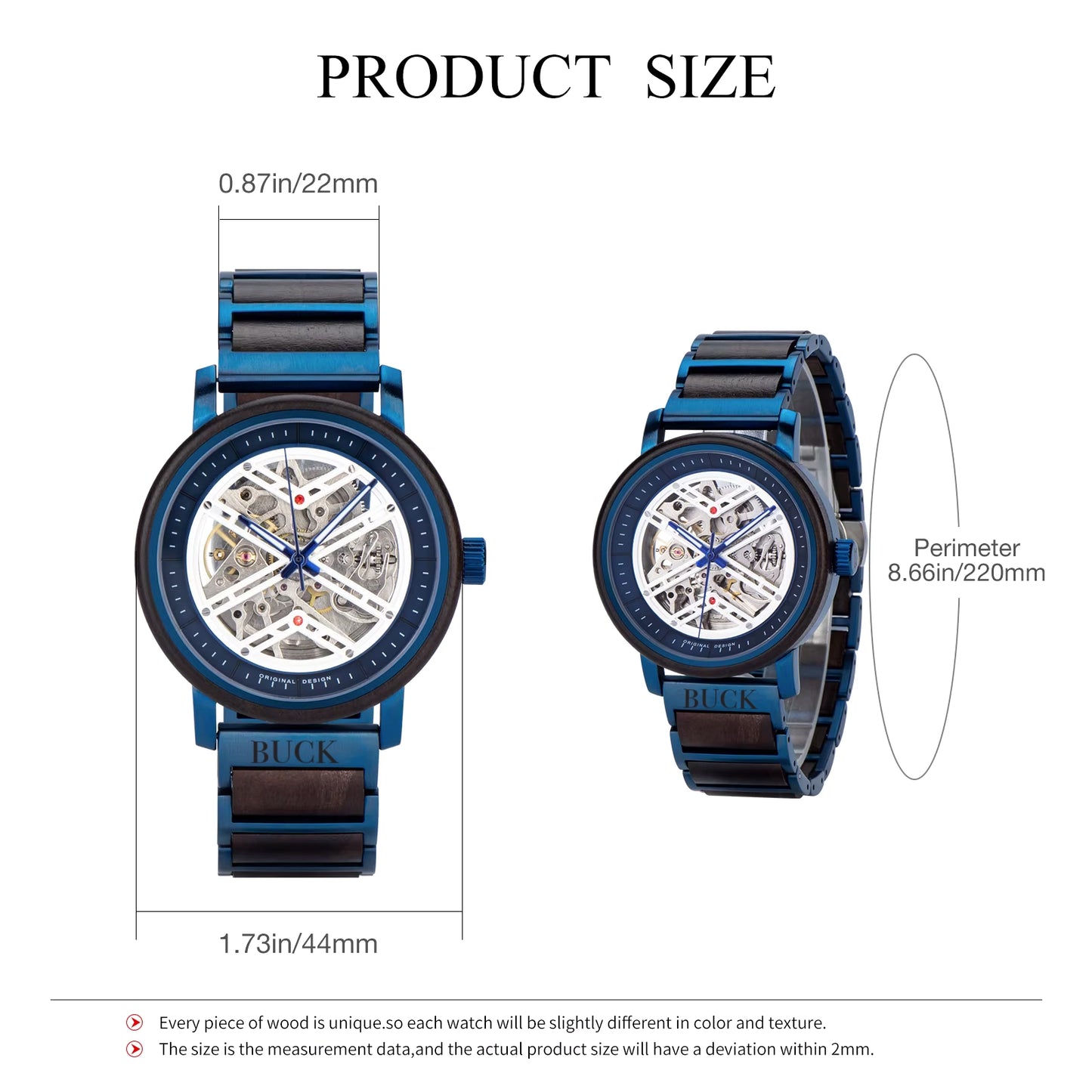 BUCK WATCHES X Series Men's Automatic Watches Original Luxury Self-wind Mechanical Watch