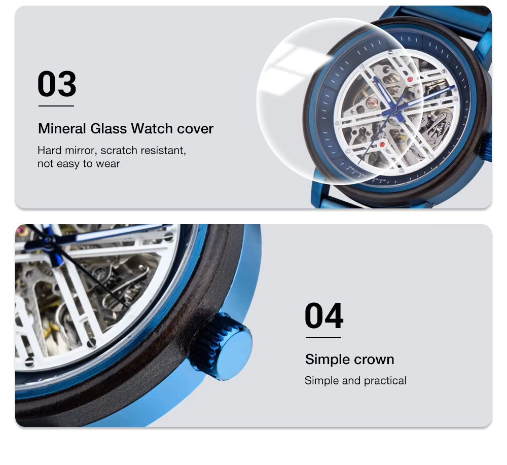BUCK WATCHES X Series Men's Automatic Watches Original Luxury Self-wind Mechanical Watch